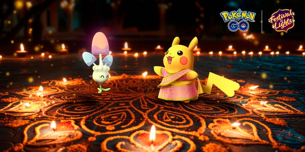 festival of lights 2024 pikachu saree india festival luces